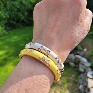 Hinged enamel bangles